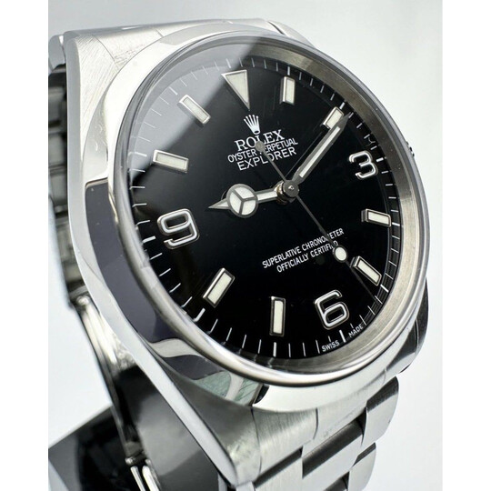 (SOLD!!) 36mm • 1999 Rolex Explorer 1 14270 Black Dial